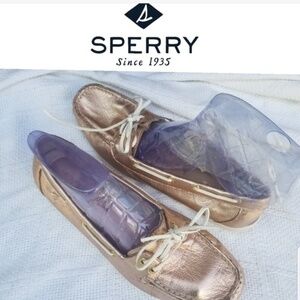 Sperry rosegold leather‎ topside 9.5